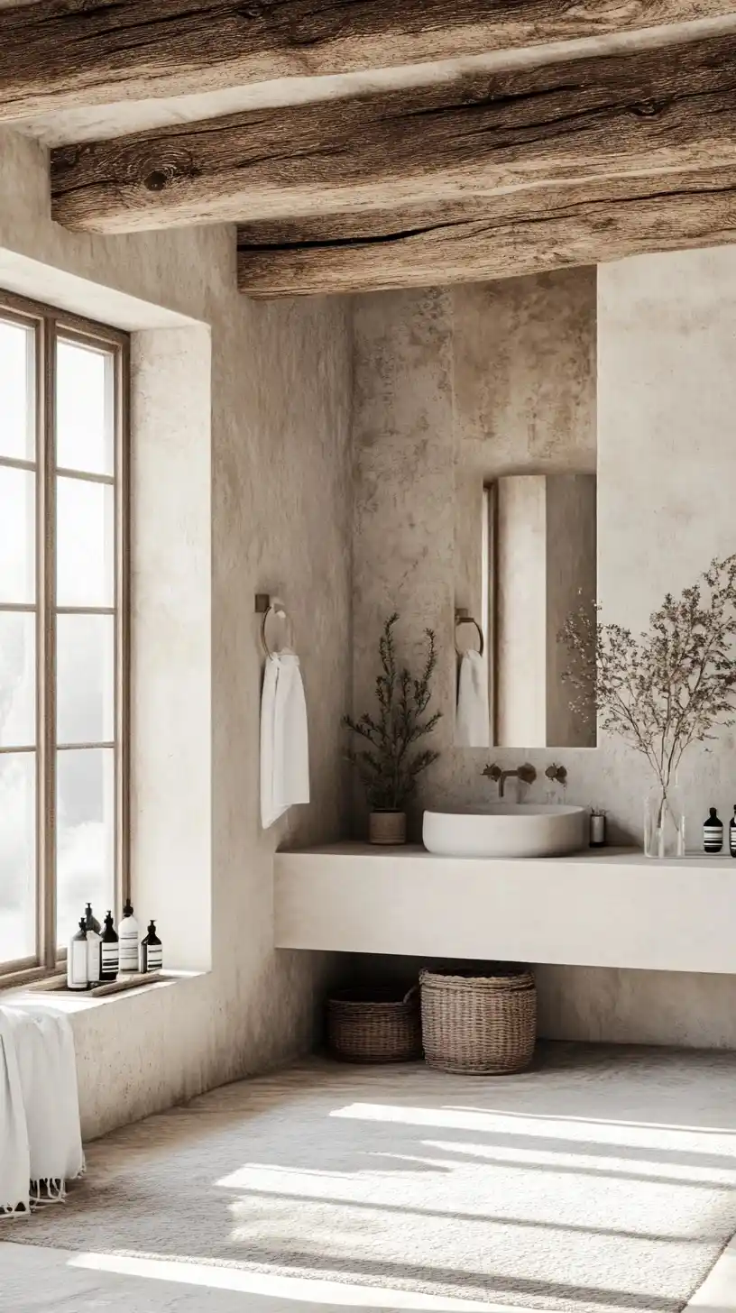 Ultra-Realistic Minimalist Bathroom Midjourney提示词