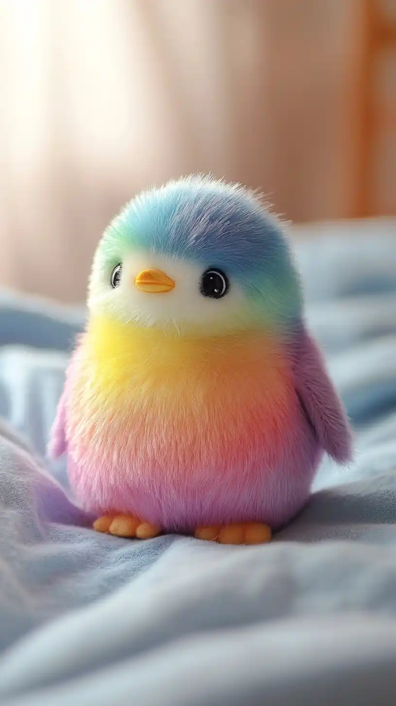 Rainbow Penguin Miniature Midjourney提示词