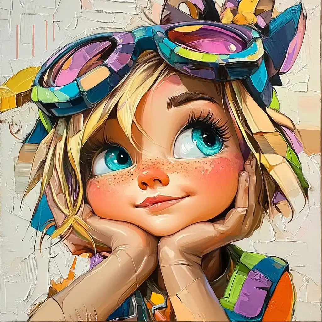 Stylized Portrait of Josie Midjourney提示词