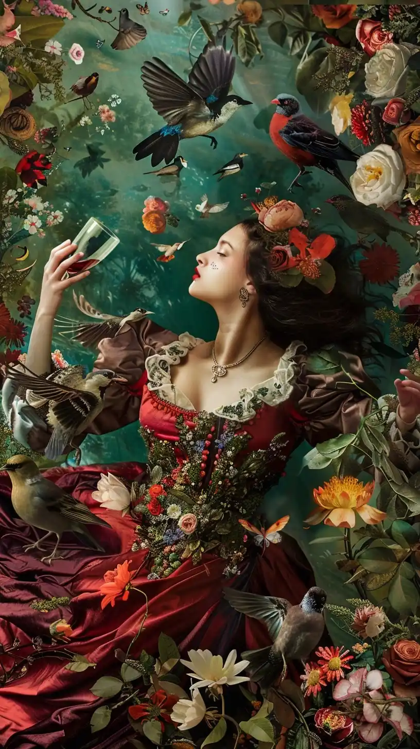 Renaissance Wine Dance Midjourney提示词