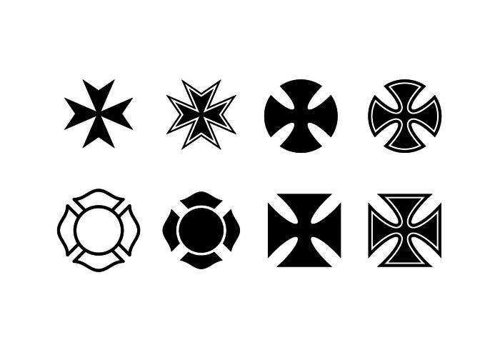 免费马耳他十字矢量