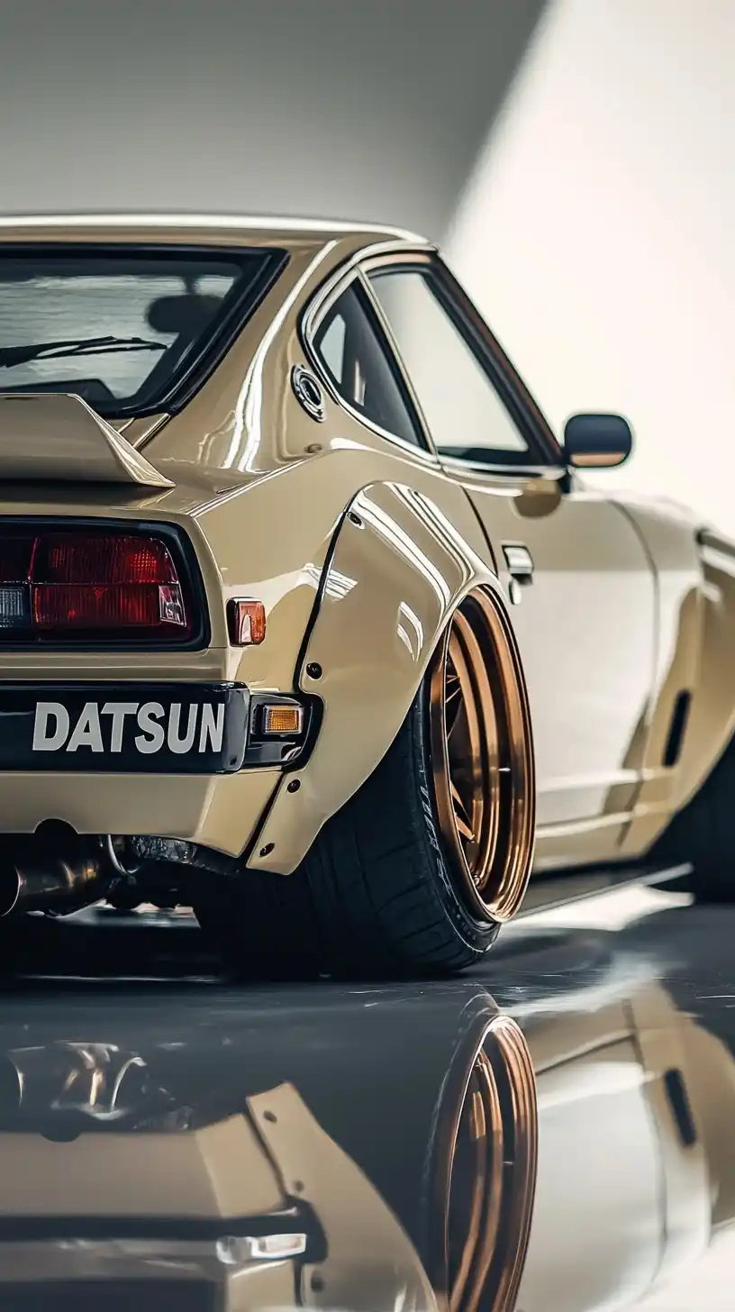 Fisheye Datsun 240Z Photo Midjourney提示词