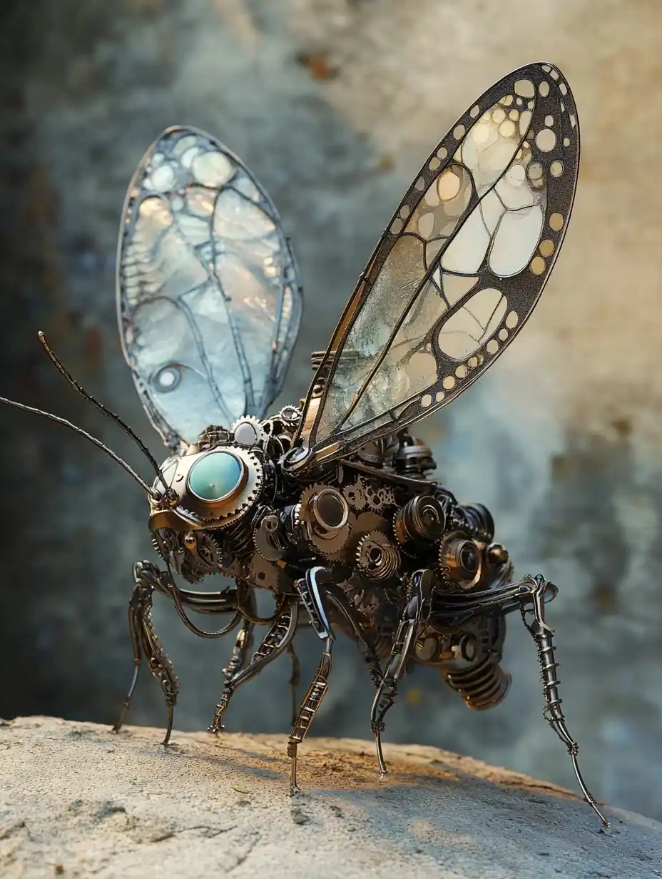 Mechanical Insects in Vaporous Style Midjourney提示词