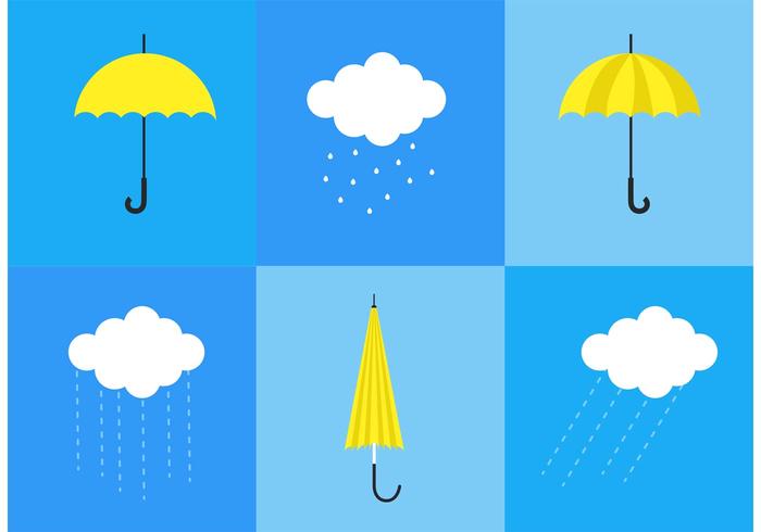 春天阵雨矢量