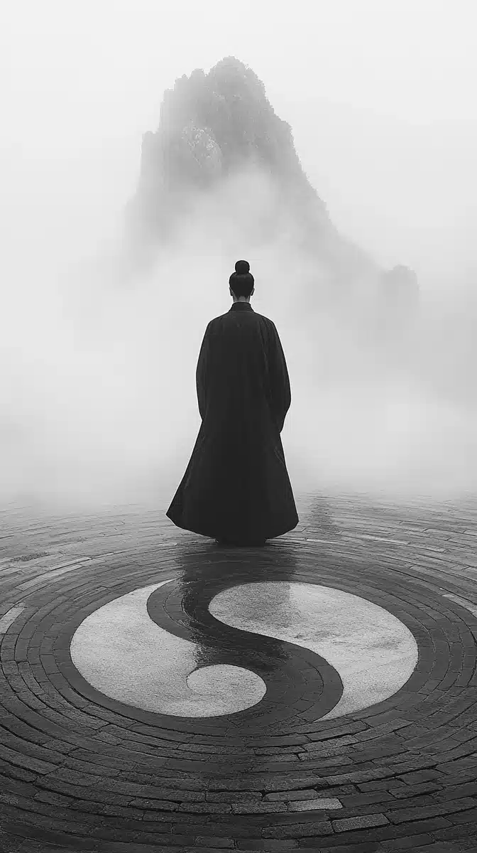 Daoist Priest with Bagua Midjourney提示词
