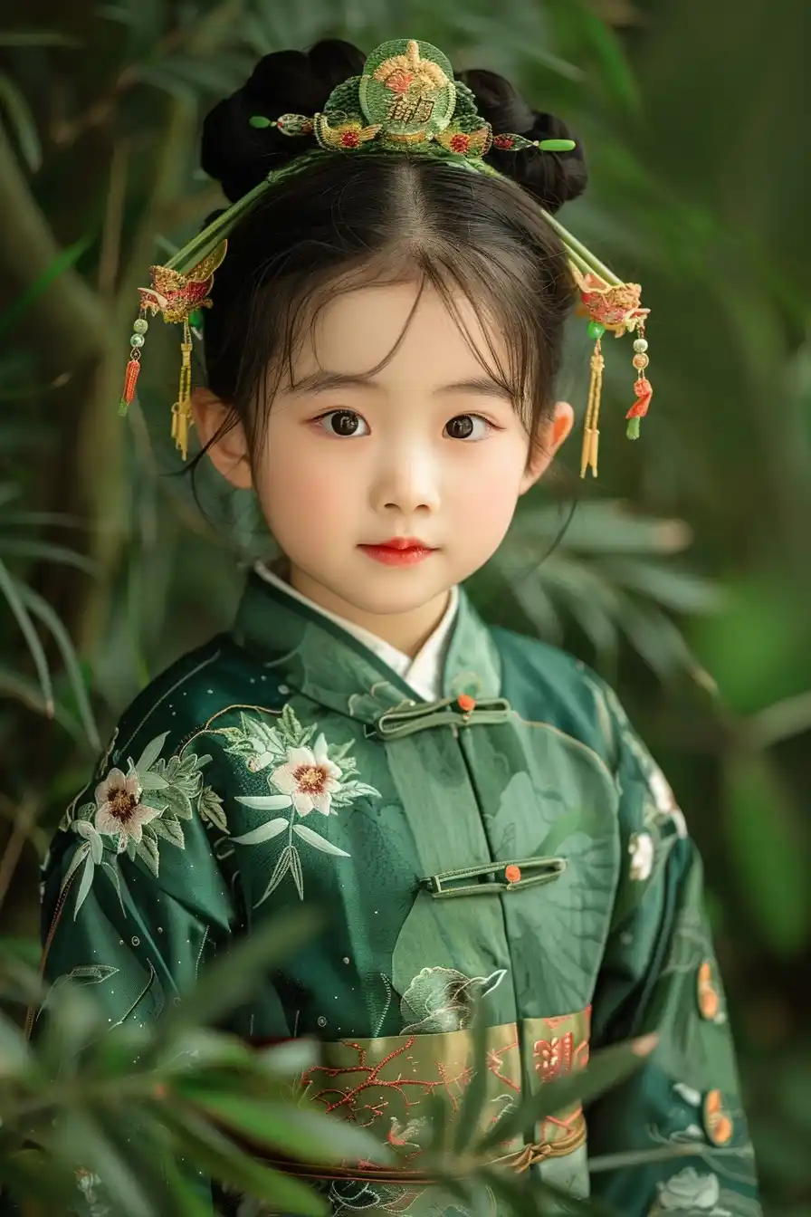 Chinese Spring Child Portrait Midjourney 提示词生成效果