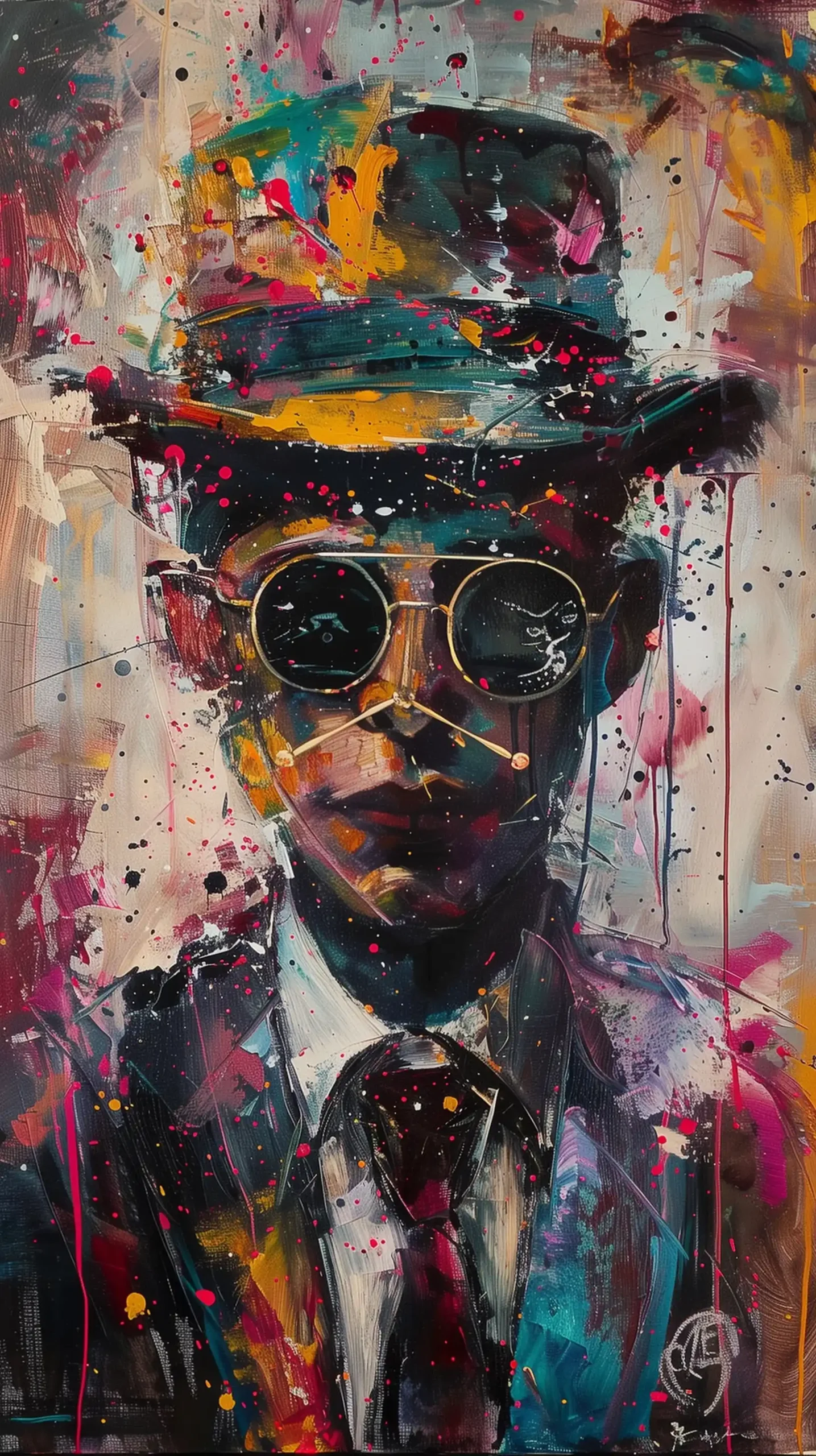 Expressive Man in Hat Midjourney提示词