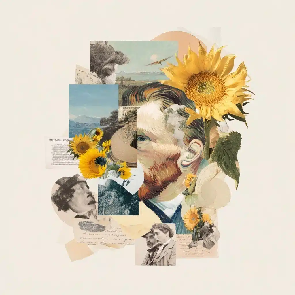 Art Nouveau Van Gogh Collage Midjourney提示词
