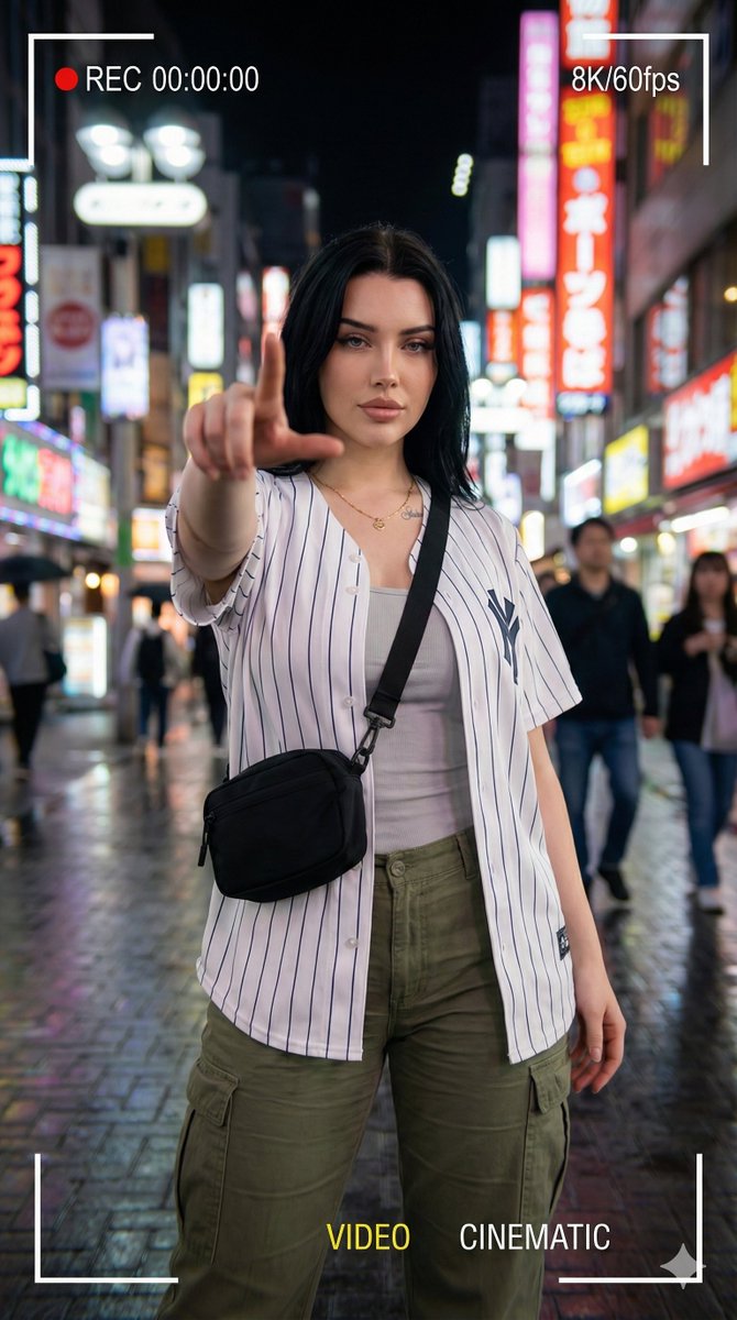 Urban Night Fashion Portrait | Cinematic Street Style Nano Banana提示词