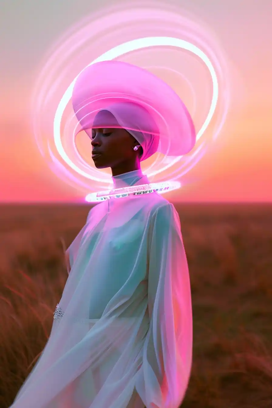 Futuristic Ethereal Portrait Midjourney 提示词生成效果