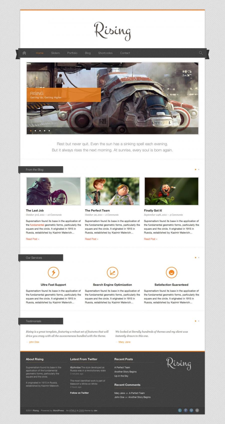 wordpress&nbsp;主题模版&nbsp;&nbsp;html+css&nbsp;&nbsp;