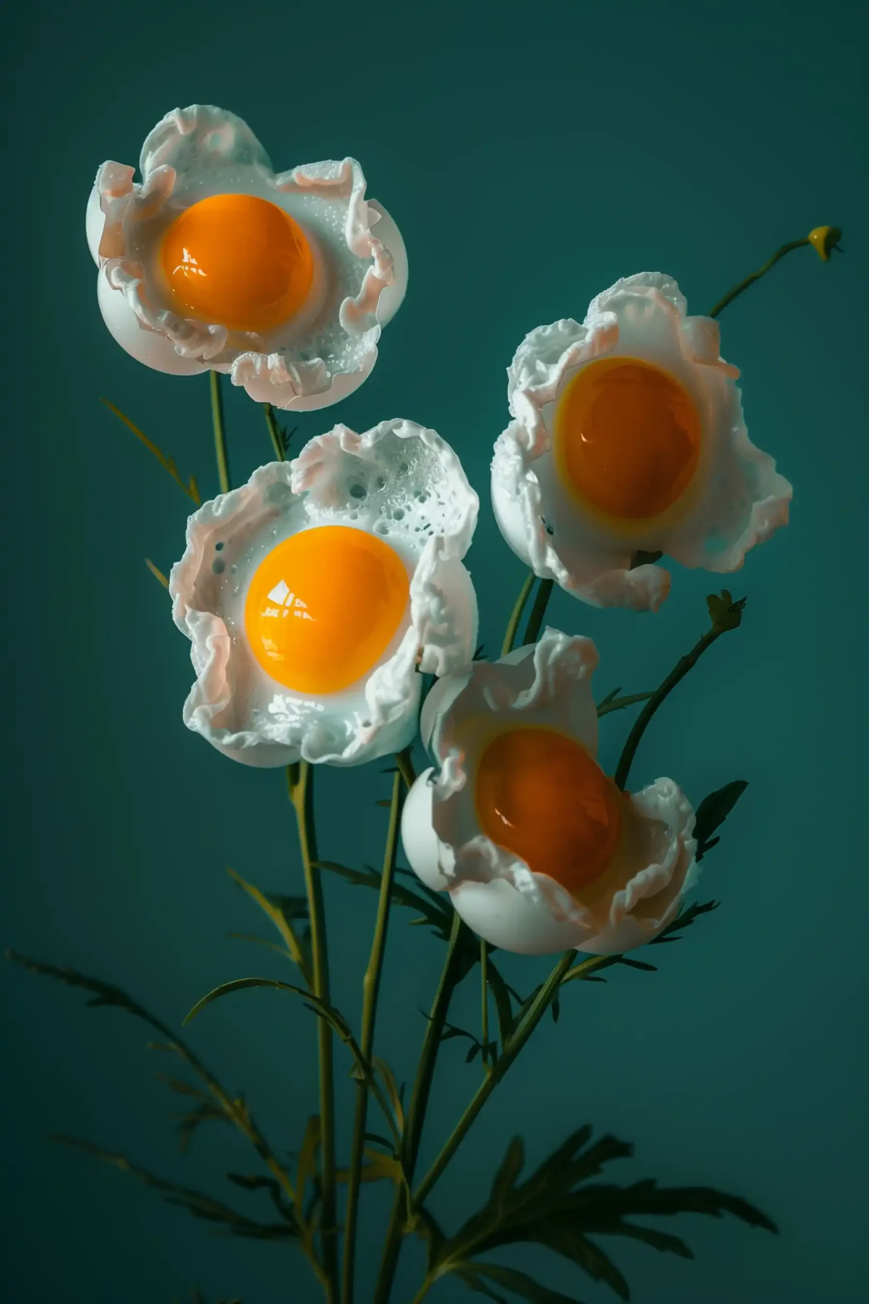 Egg Flowers Still Life Midjourney提示词