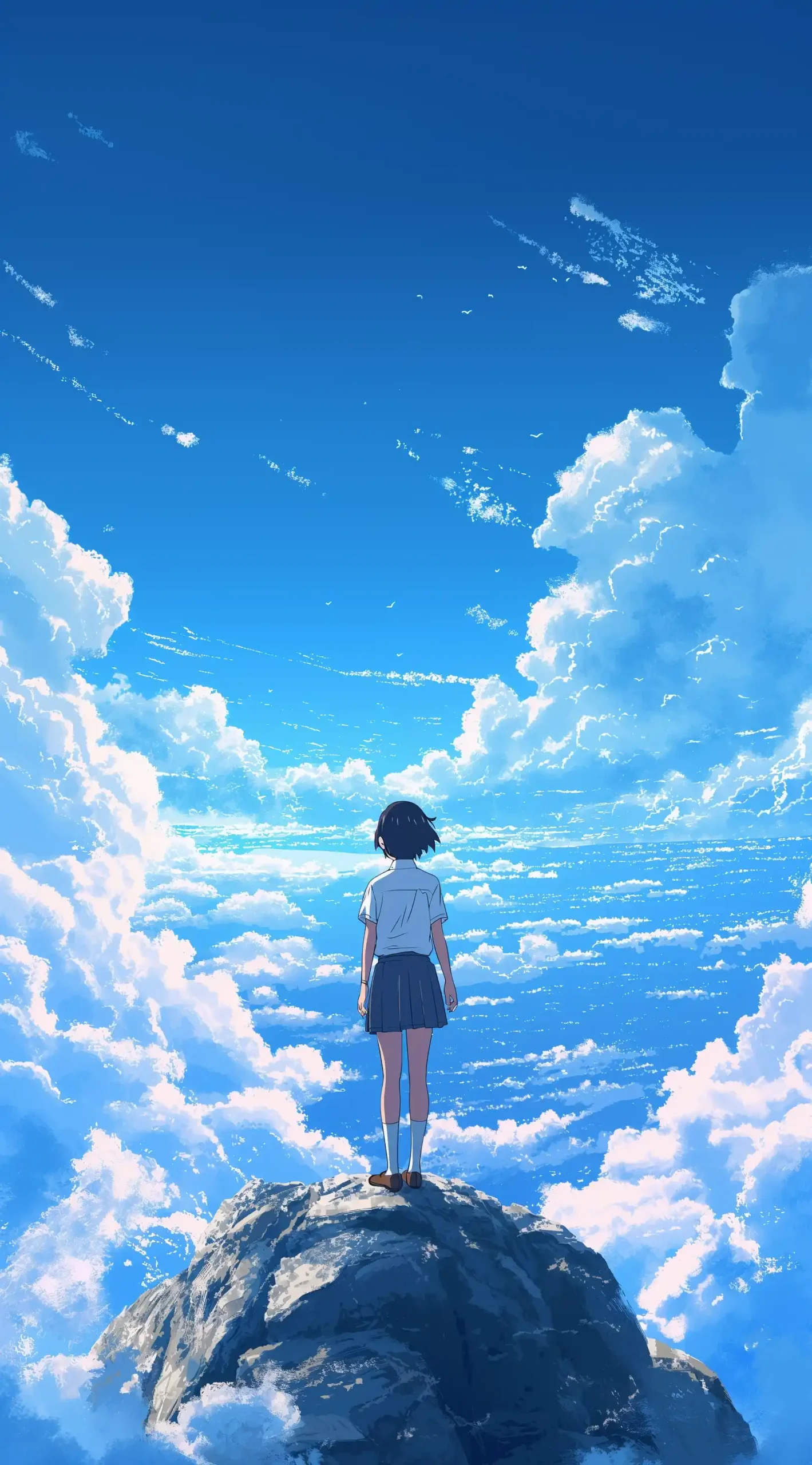 Realistic Blue Skies Animation Midjourney提示词