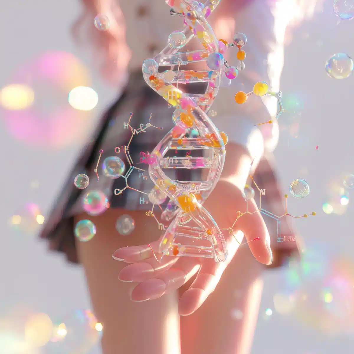 Surrealist DNA and Chemistry Midjourney提示词