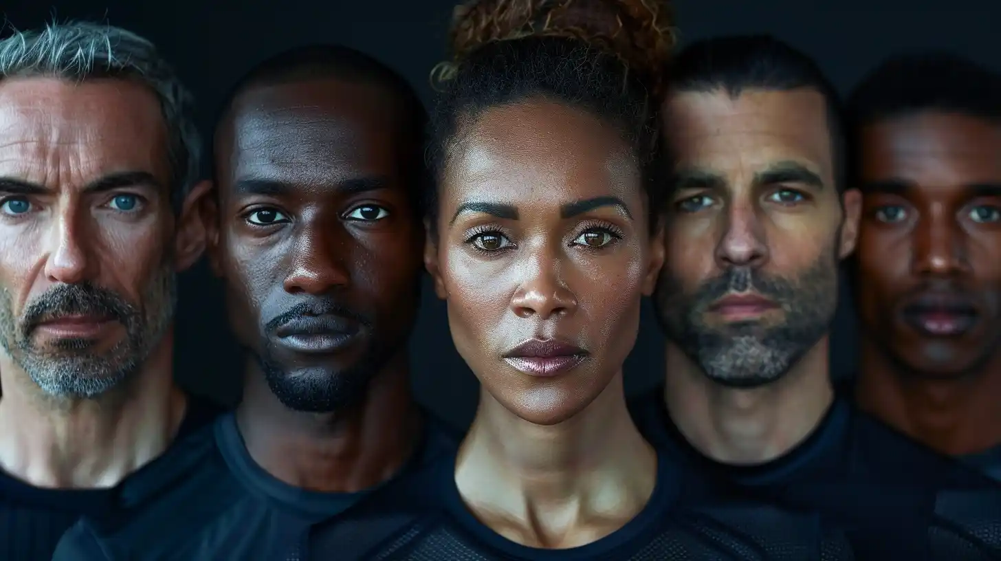 Diverse Athlete Portraits Midjourney提示词