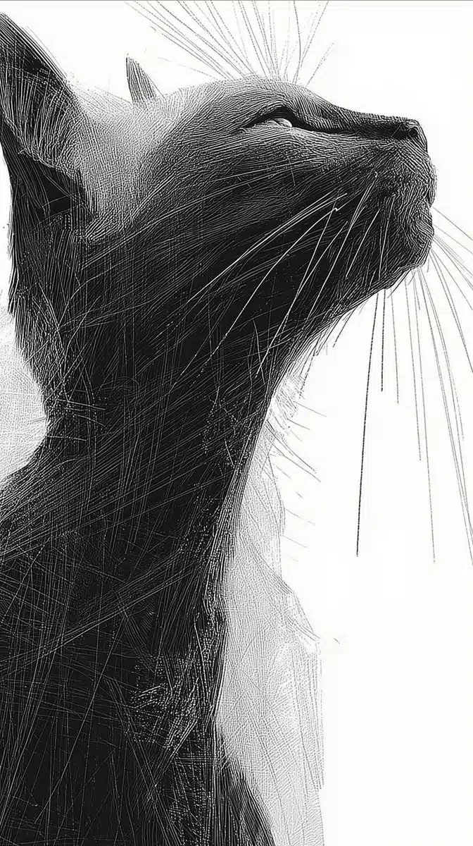 Manga-Style Cat Double Exposure Midjourney提示词