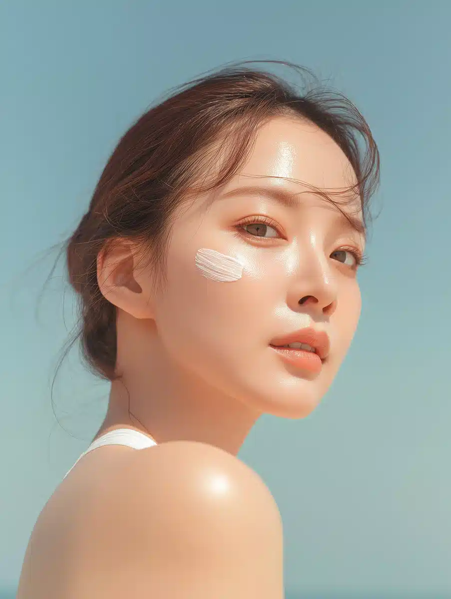 Korean Skincare Model Portrait Midjourney提示词