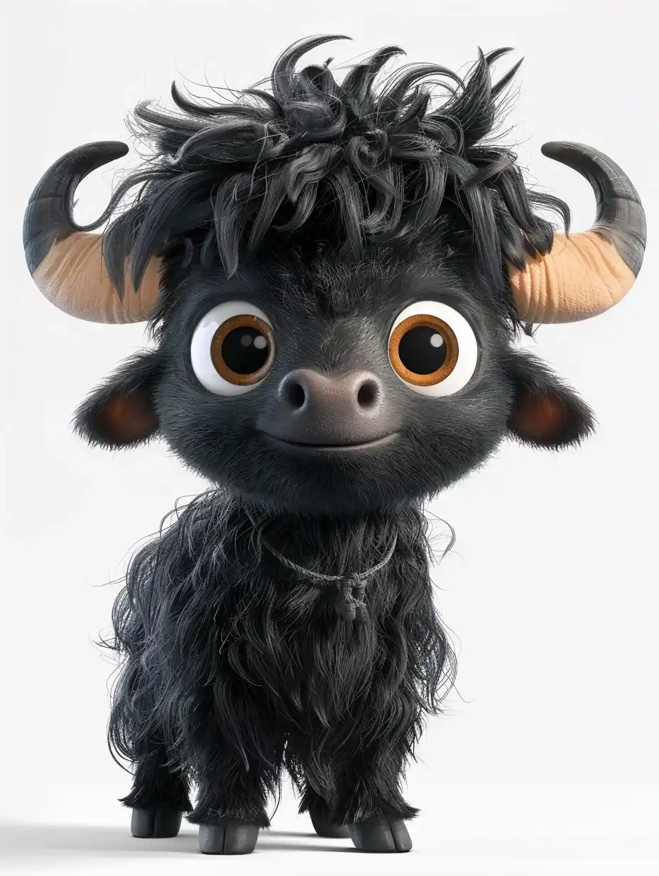 Pixar Yak Poster Midjourney提示词