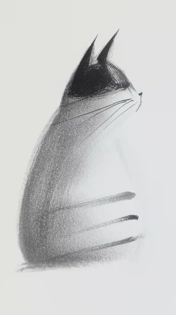Illustrated Cat Portrait Midjourney提示词