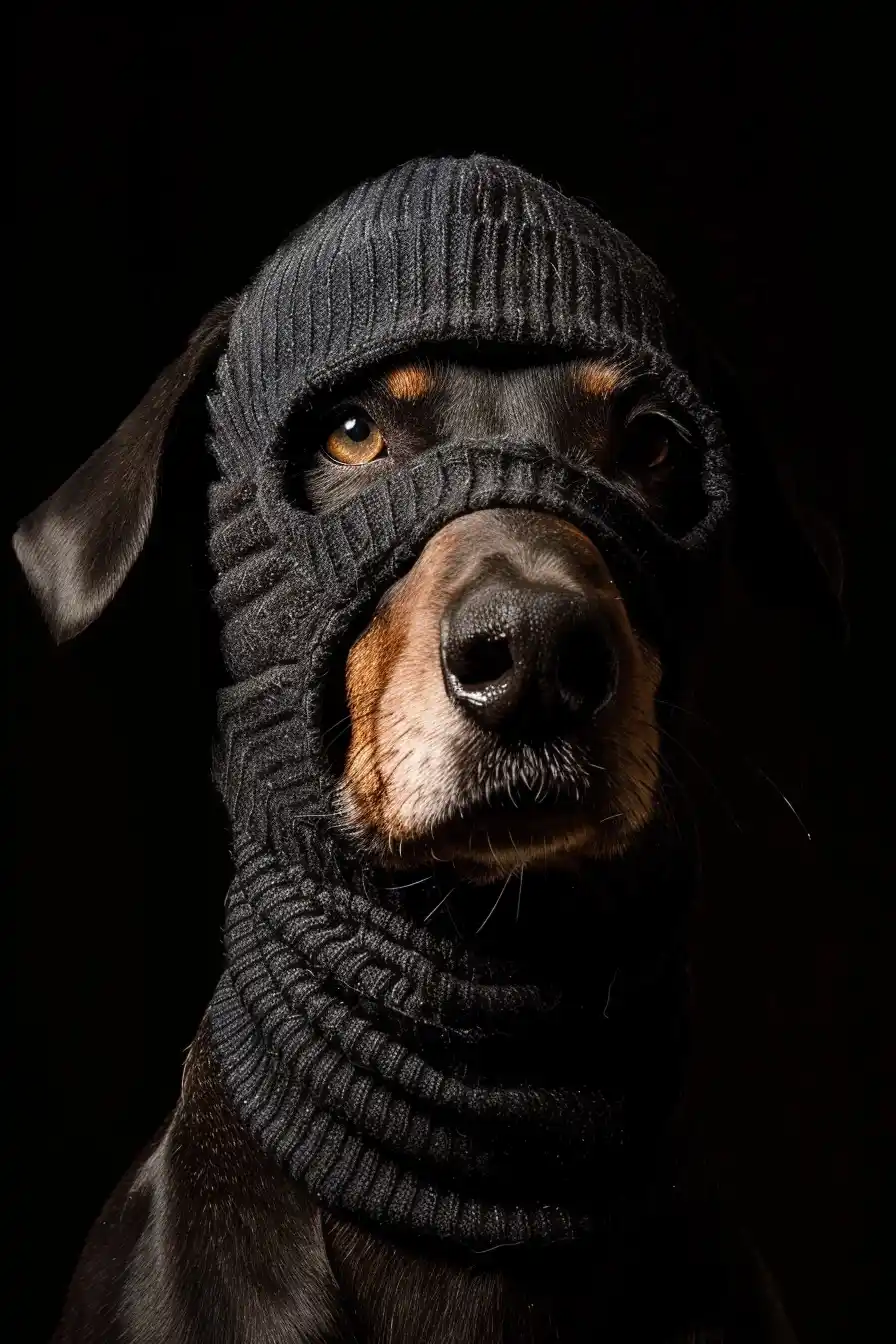 Burglar Dog Portrait Advertising Midjourney提示词