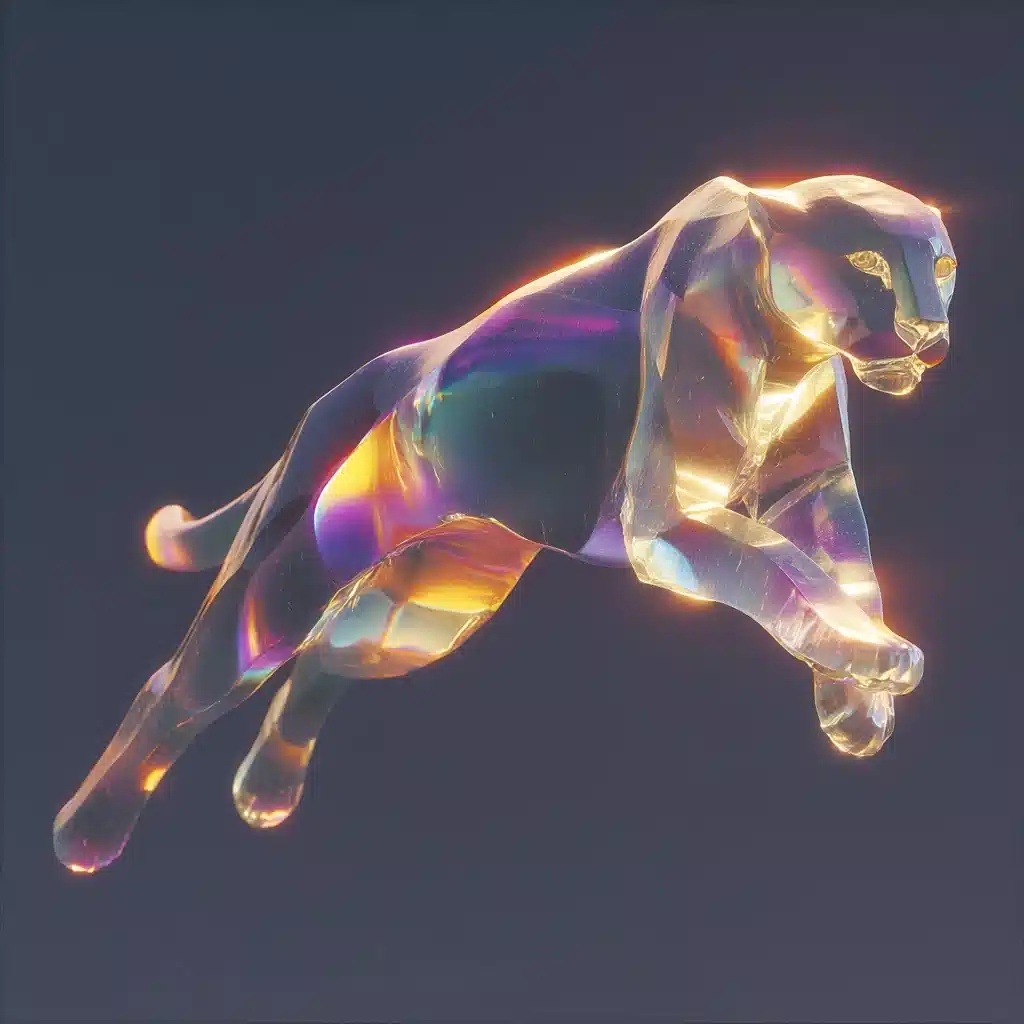 Crystal Cheetah in Motion Midjourney提示词