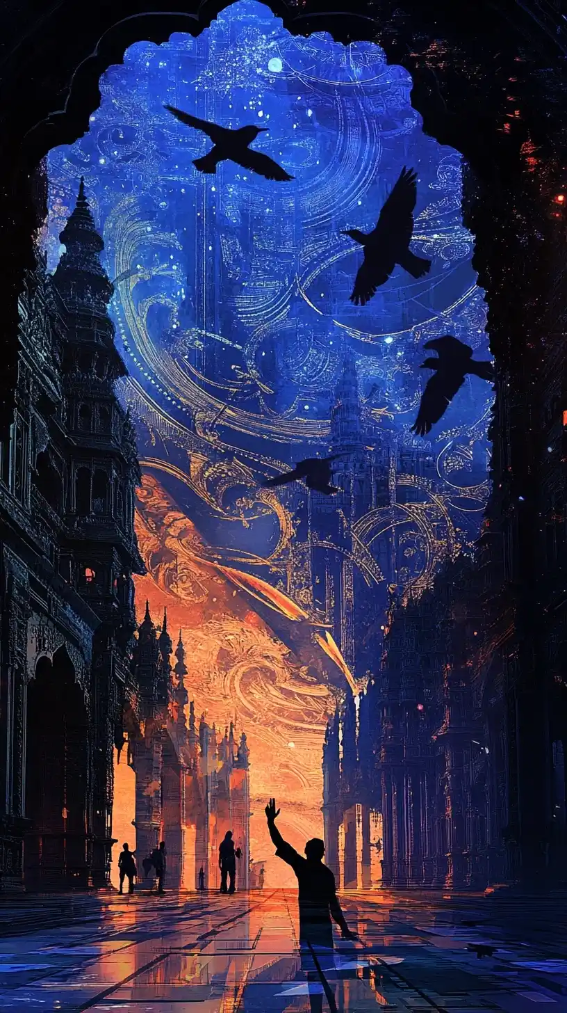 Holographic Cityspace with Patterns Midjourney提示词