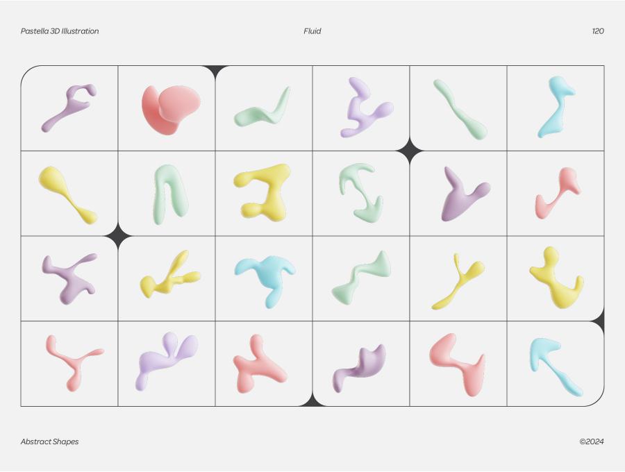 Pastella - 3D Pastel Fluid Shapes