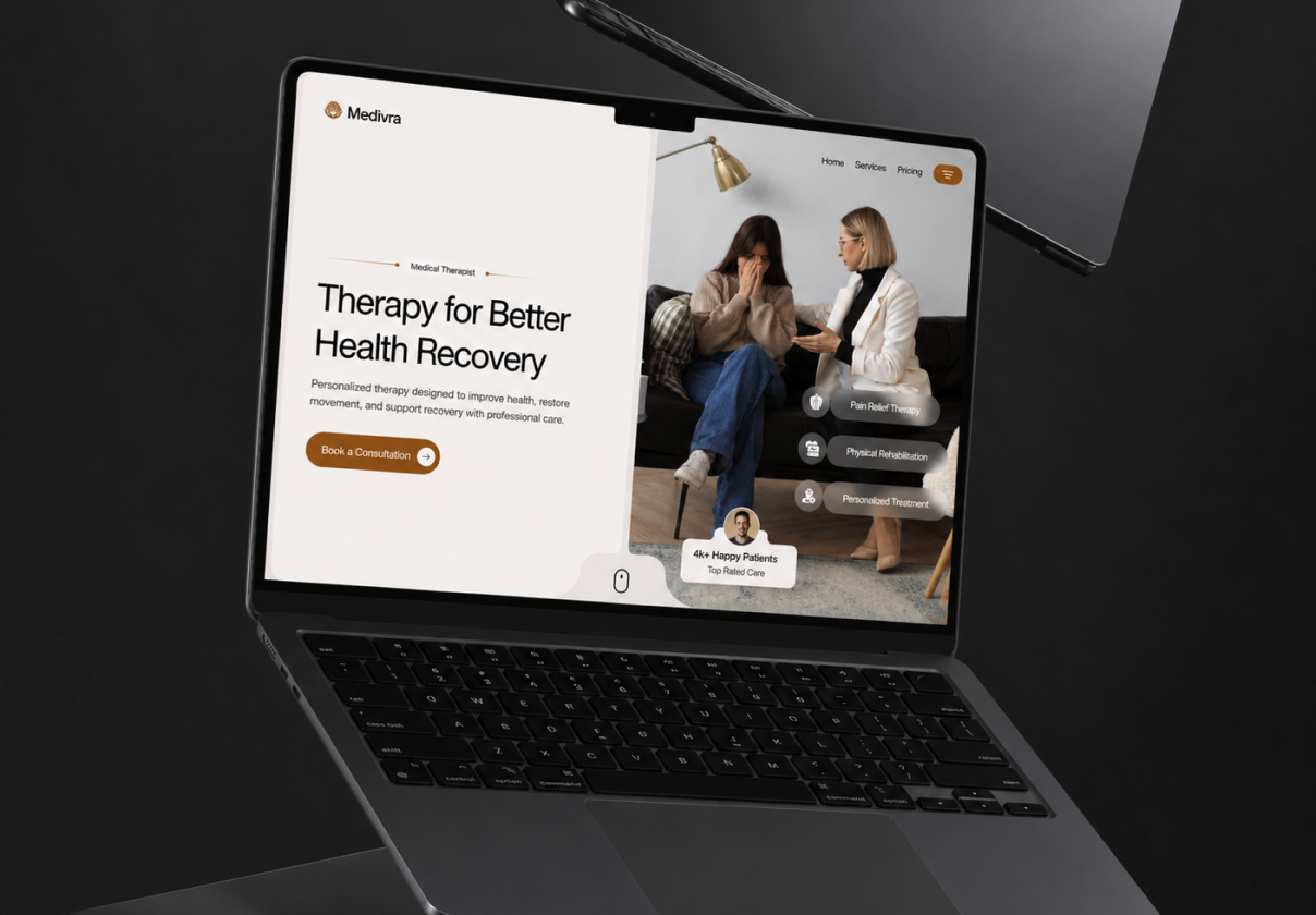 医疗理疗Framer模板（Medivra），Medivra - Medical Therapy & Wellness Template