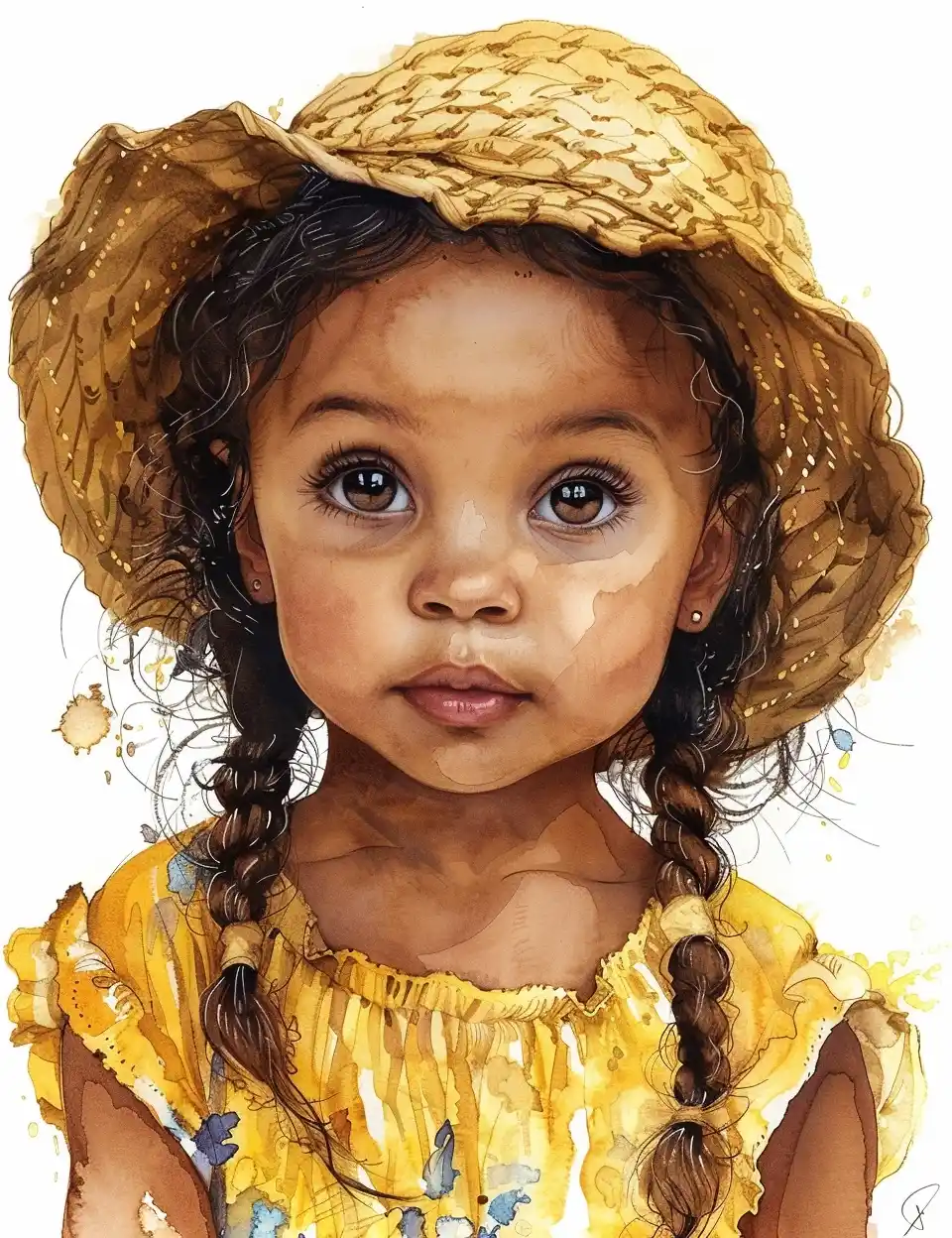 Vintage African American Baby Girl Midjourney提示词