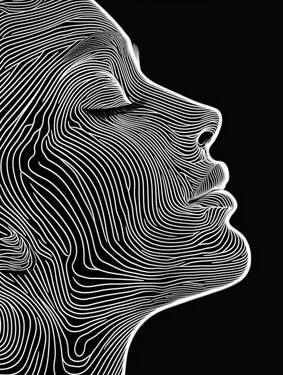 Abstract Fashion Sound Waves Midjourney提示词