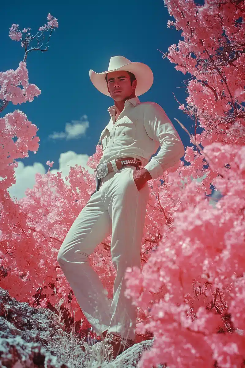 Retro Futurism Cowboy Collage Midjourney提示词