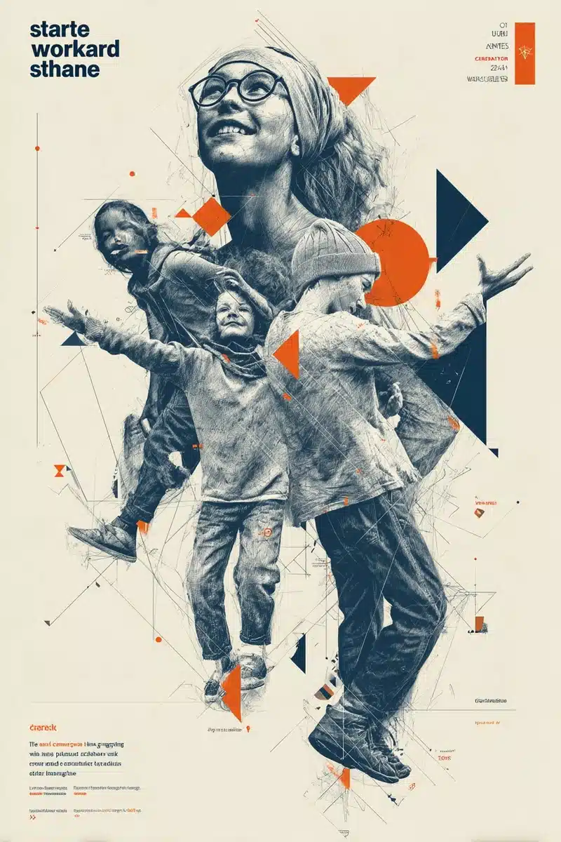 Theater Education Connection Graphic Midjourney提示词