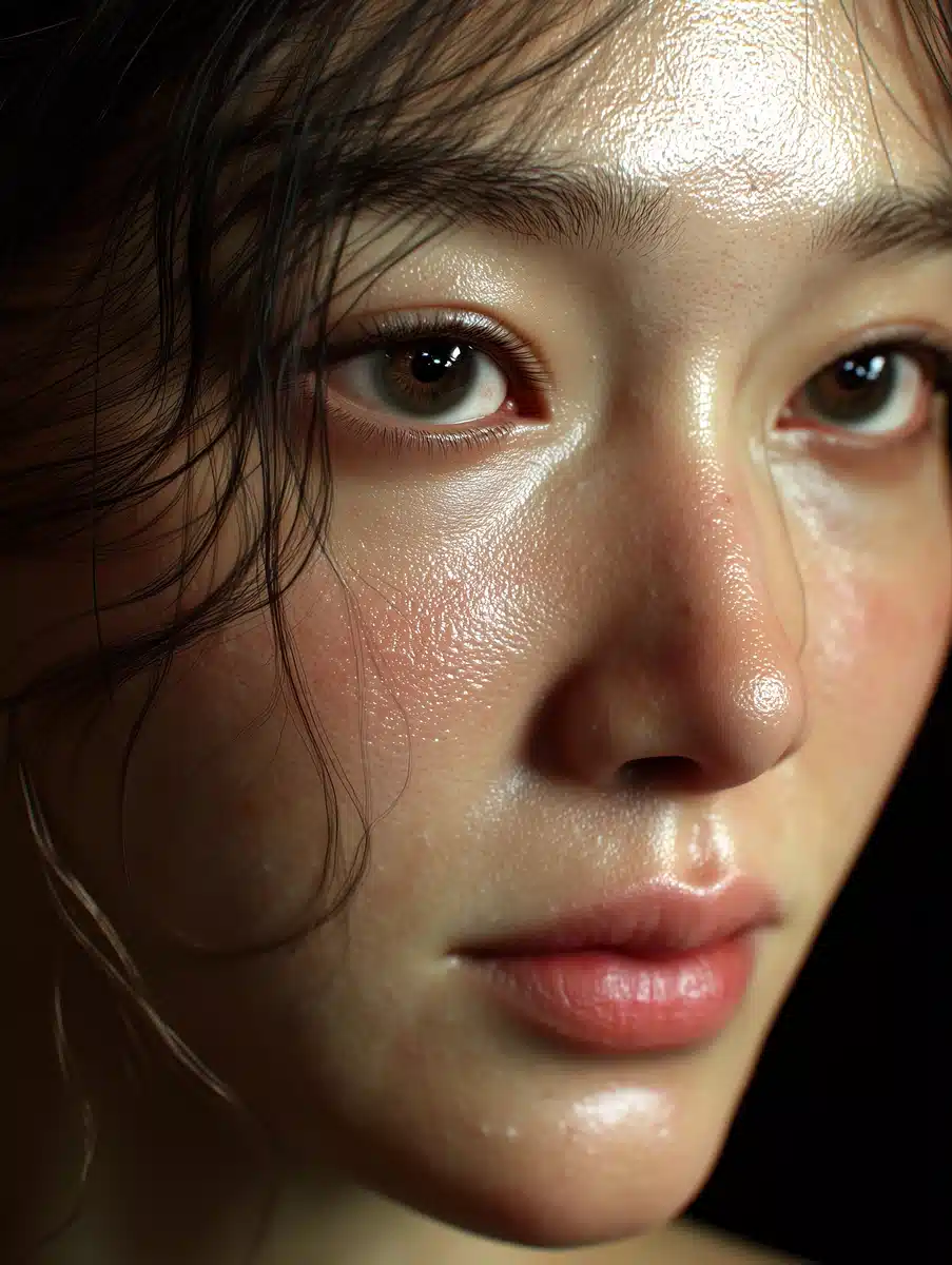Hyper-Realistic Asian Portrait Midjourney提示词