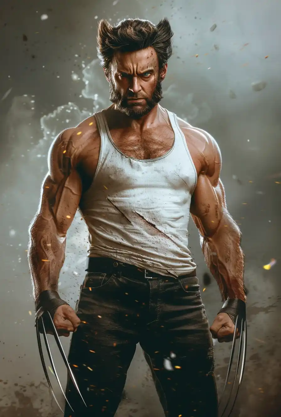 Movie Poster Wolverine Midjourney提示词