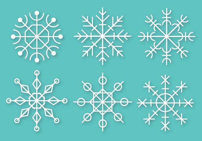 免费的雪花矢量