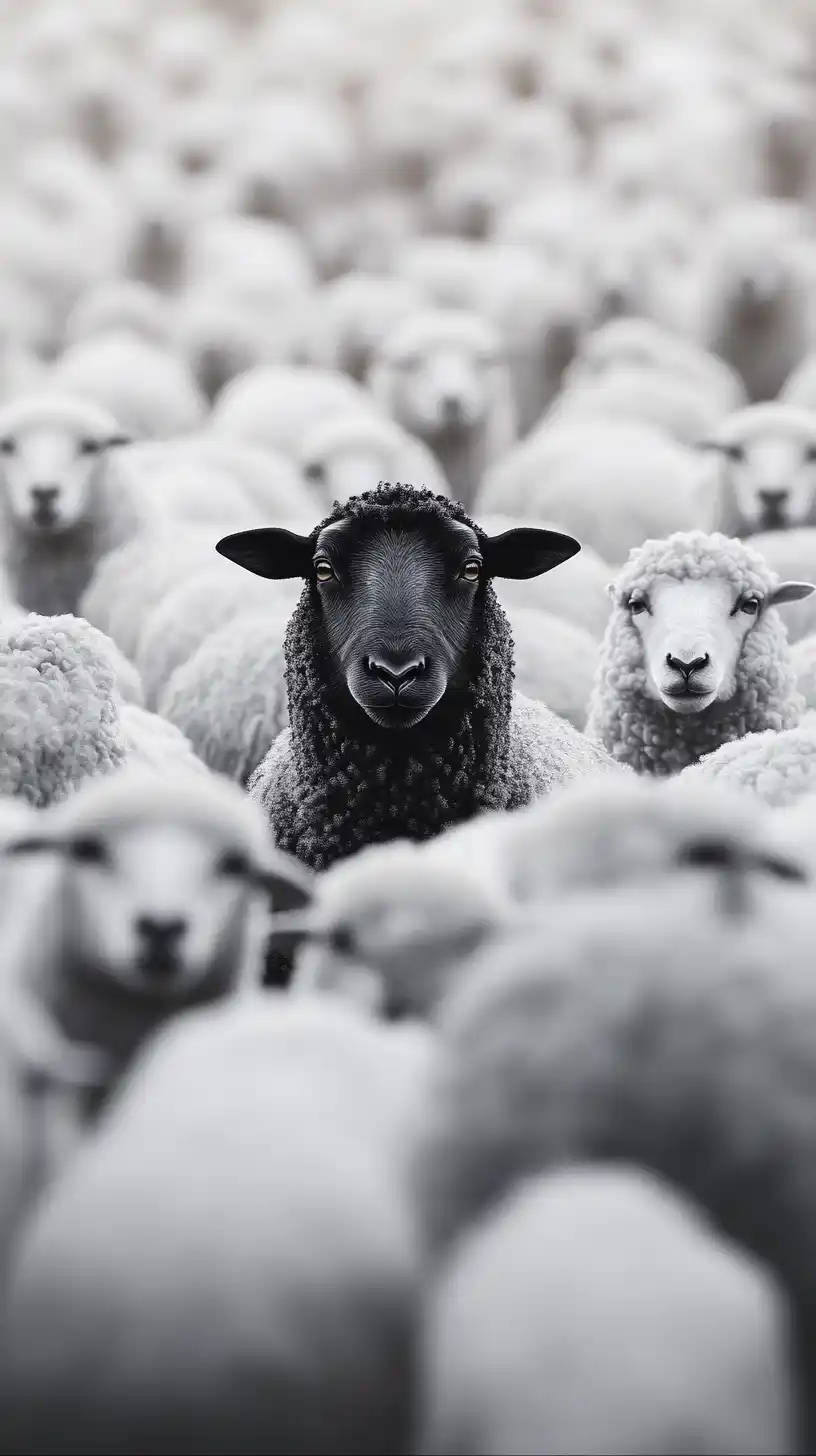 Black Sheep in Studio Midjourney提示词