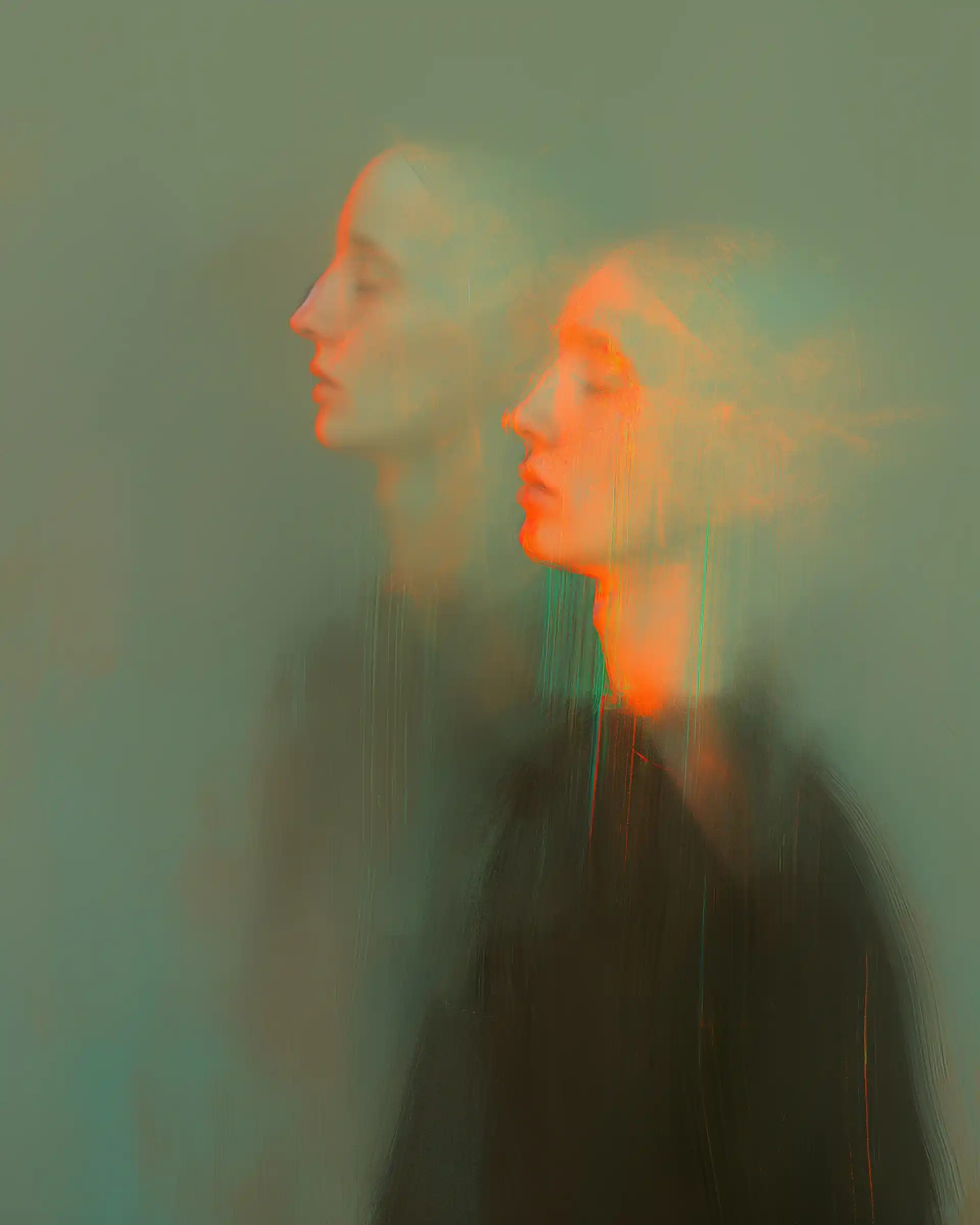 Ethereal Twins Soft Focus Midjourney提示词