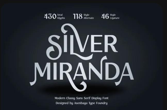 Silver Miranda Font