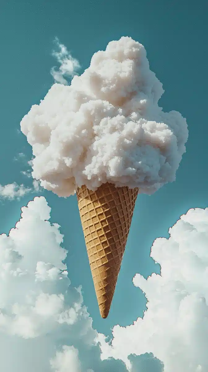 Hyper-Realistic Cone Clouds Midjourney提示词