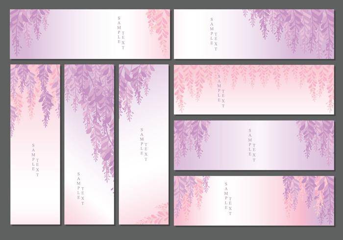 紫藤横幅矢量
