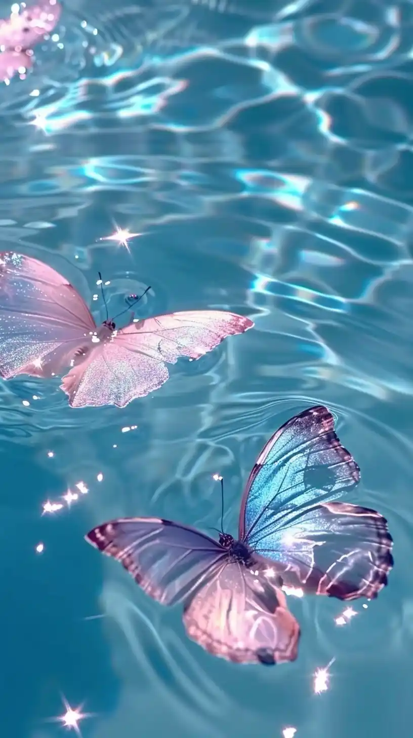 Butterfly Water Reflections Midjourney提示词