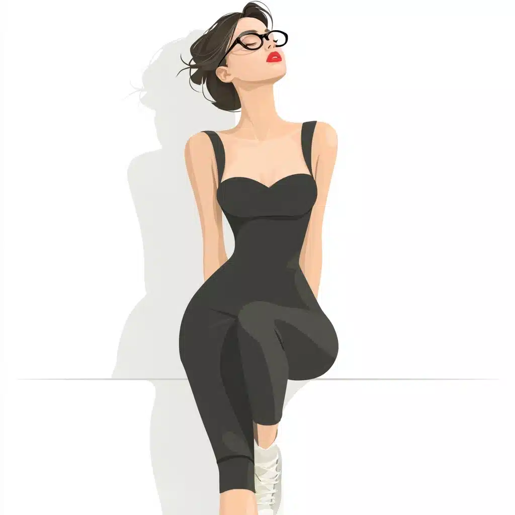 Minimalist Vector Woman Midjourney提示词