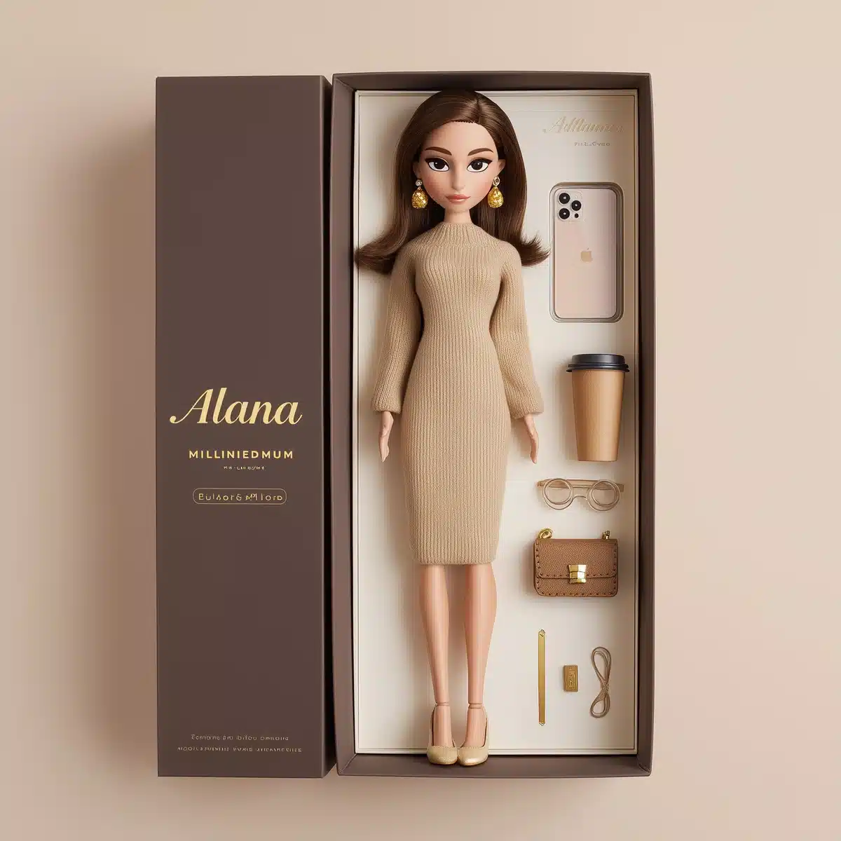Hyperrealistic Doll Packaging Midjourney提示词