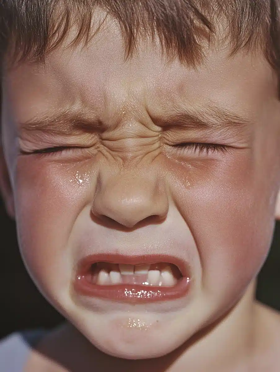 Close-Up Crying Boy 1985 Midjourney提示词