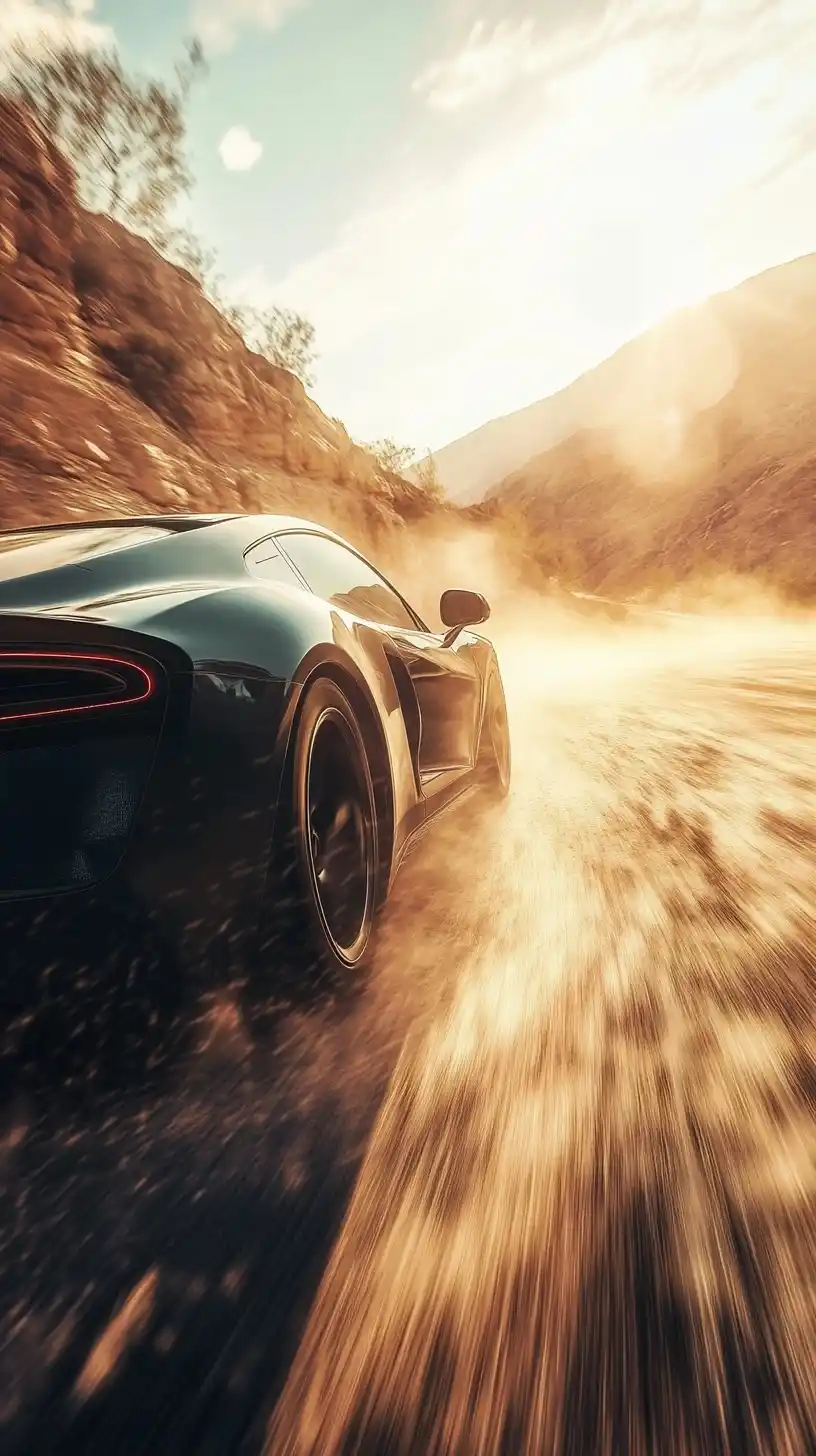 Cinematic Sports Car in Canyon Midjourney提示词