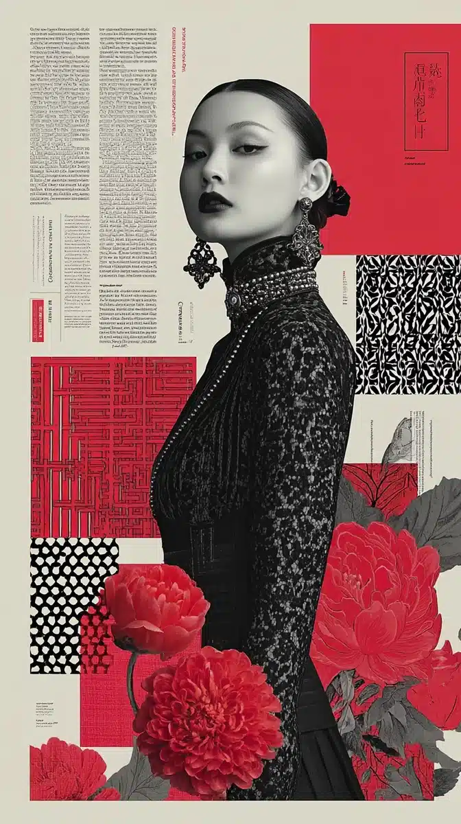 Luxury Editorial Design Fusion Midjourney提示词