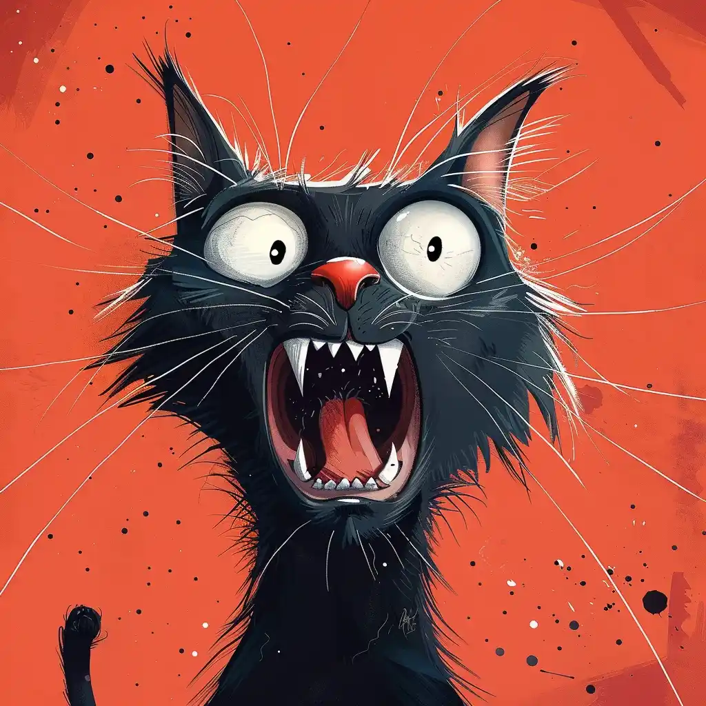 Whimsical Cat Illustration Midjourney提示词