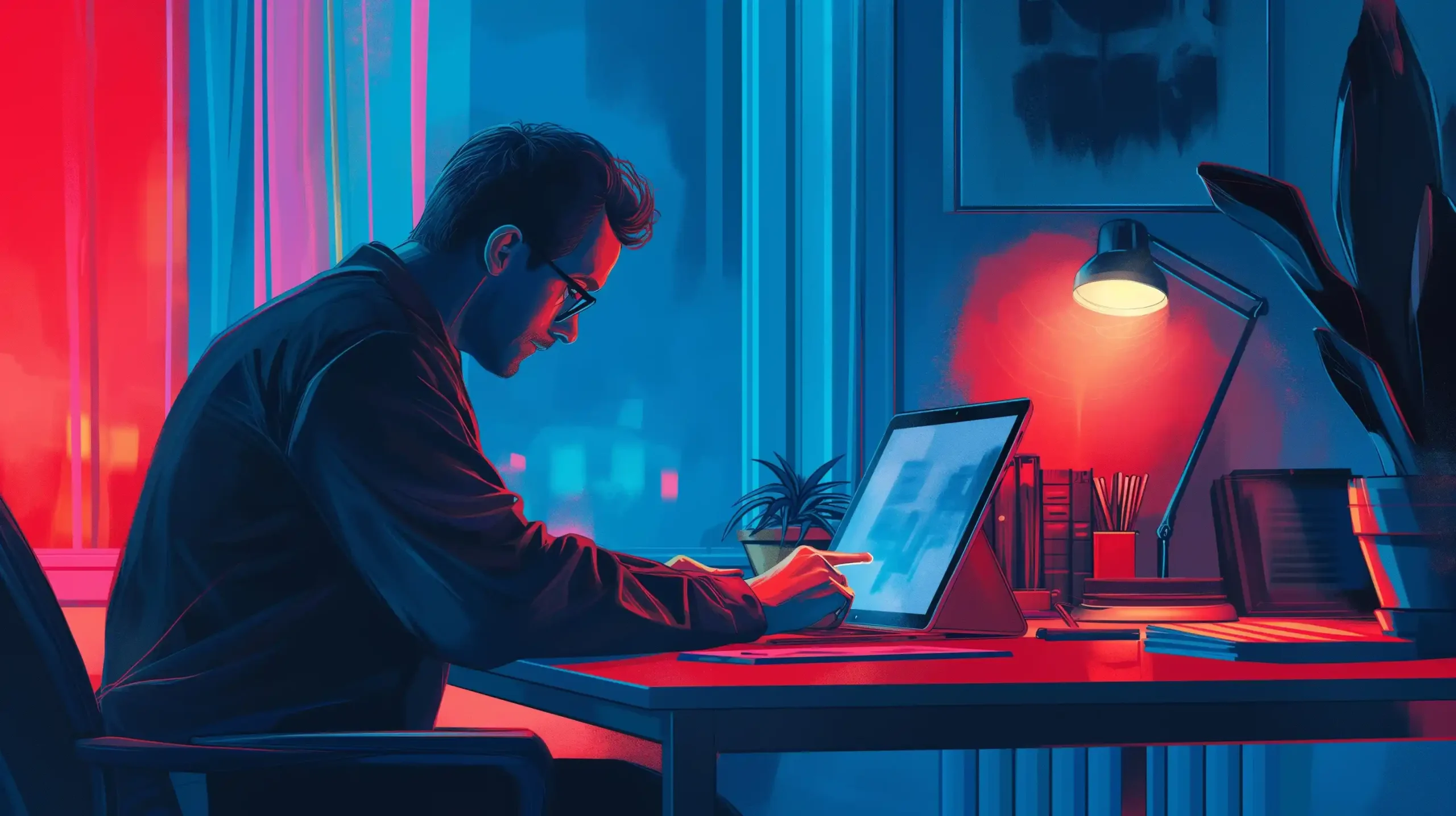 Desk iPad Planning Cinematic Midjourney提示词