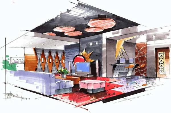 潘俊杰手绘室内效果图2