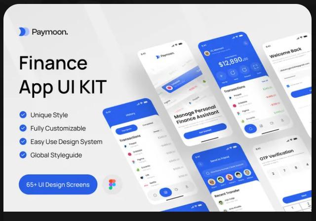 Paymoon - Finance App UI KIT